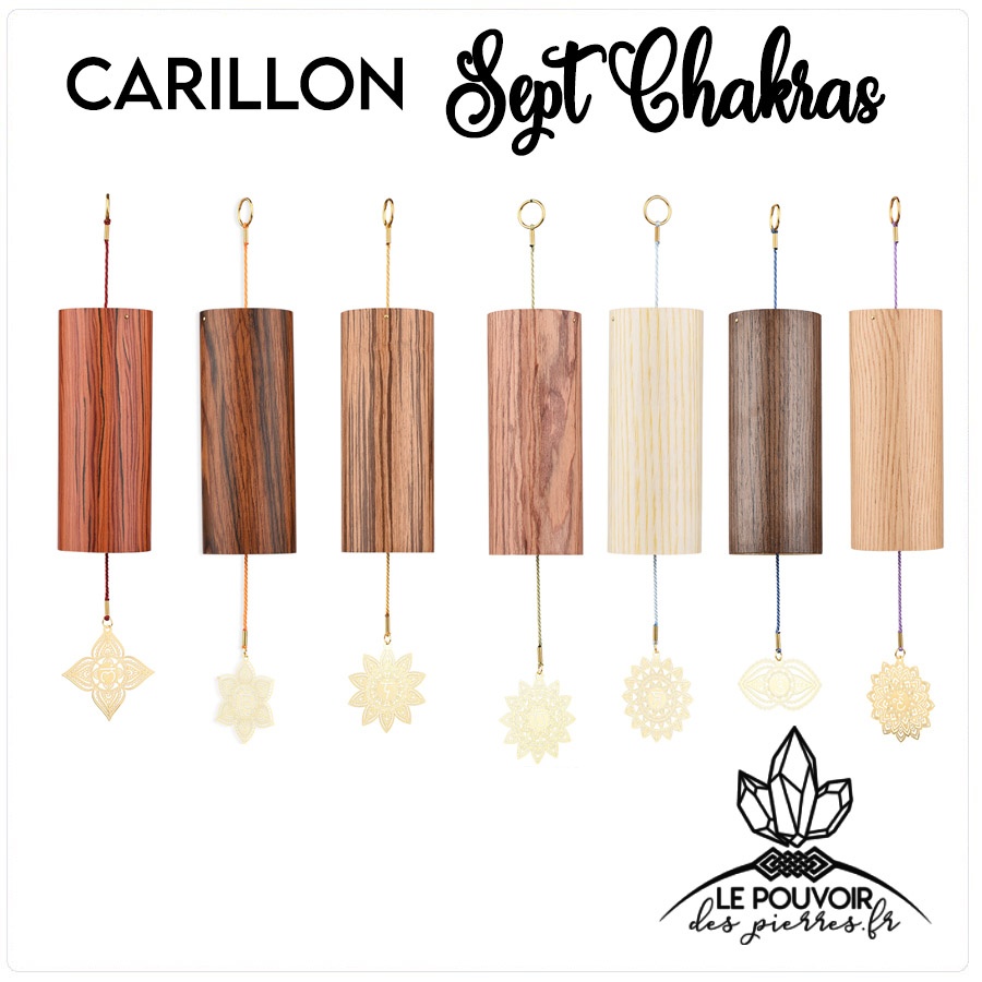 Carillon bambou feng shui : Carillon énergétique 7 chakras