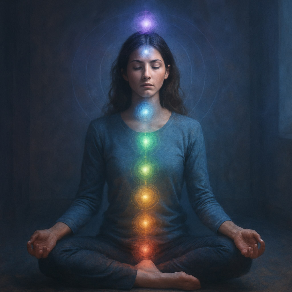 chakra hypno meditation femme posture assise